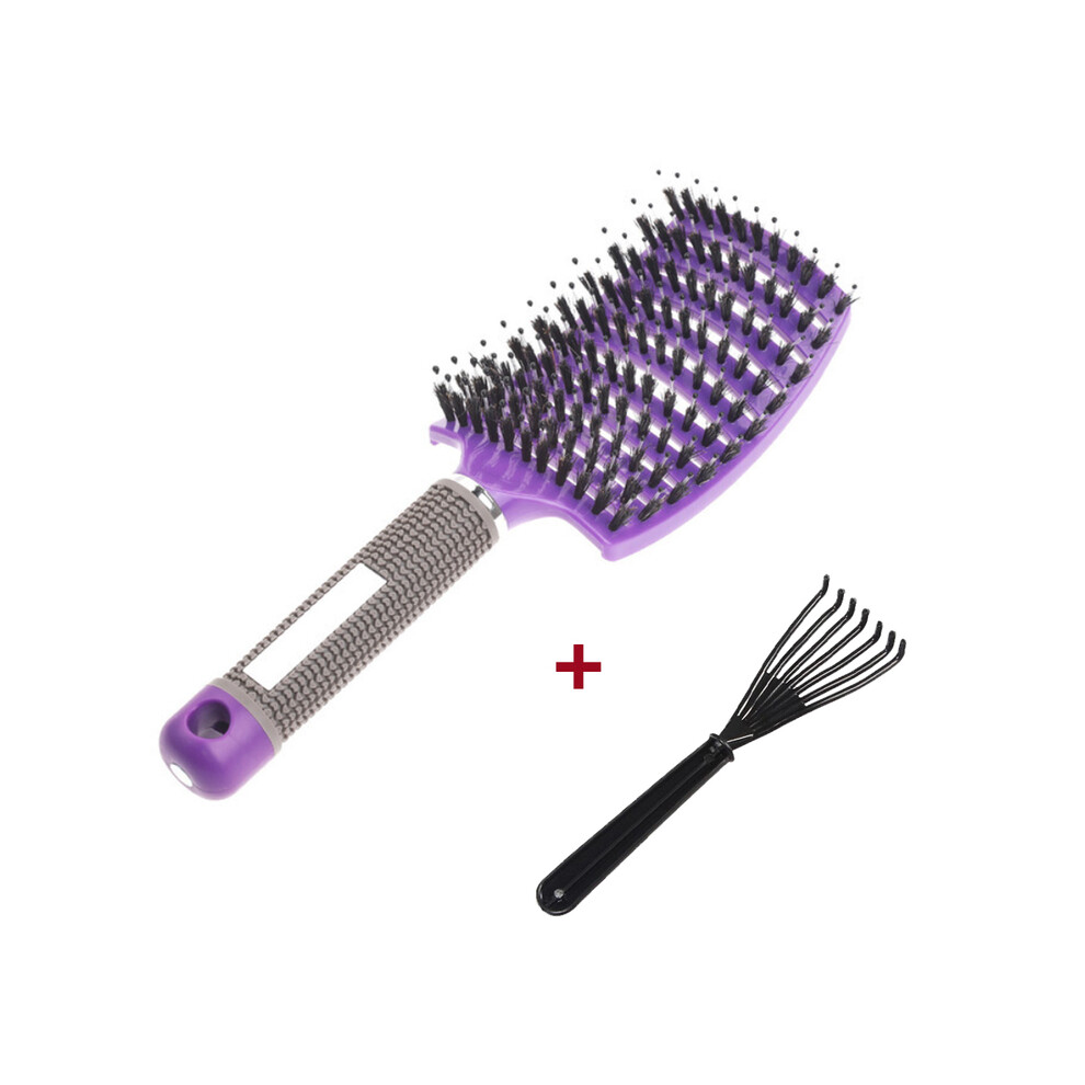 (Violet and Brush) Detangle Hair Brush Professional Women's Comb Wet Hair Brush Massage Comb
