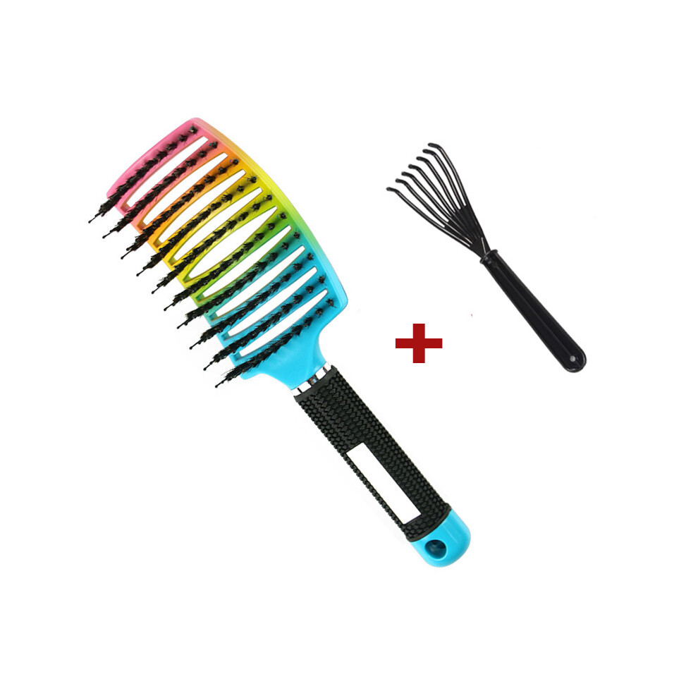 (Color and Brush) Detangle Hair Brush Professional Women's Comb Wet Hair Brush Massage Comb Brush