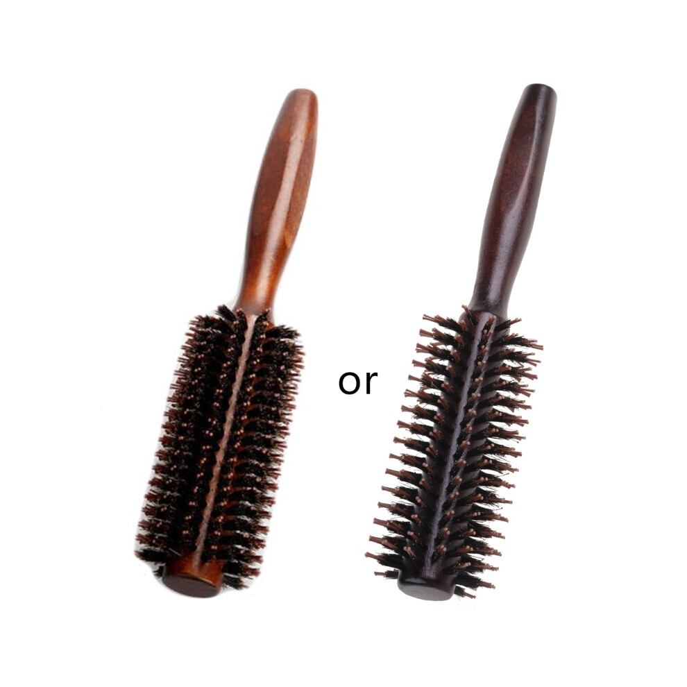 (C) 6 types de peignes à cheveux droits en sergé, brosse rotative en poils de sanglier naturels, soufflage