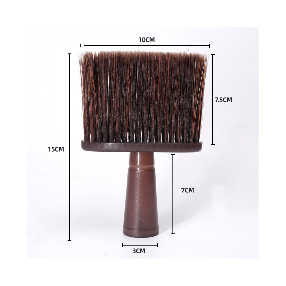 Brown (Brown) Soft Hair Brush Neck Face Brush Hair Salon Haircut Cleaning Brush For Barber Hair Salon