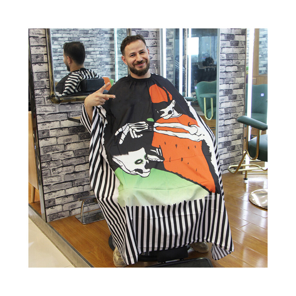 (As Shown)Anti-Static Hair Salon Hair Cutting Cape Waterproof Cloth Hair Cutting Barber
