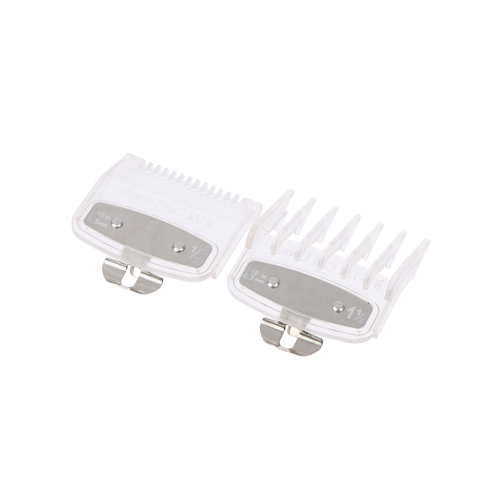 (TR)2pcs/set 1.5mm + 4.5mm hair clipper guide Comb cutting limit combs Standard guards Attach parts