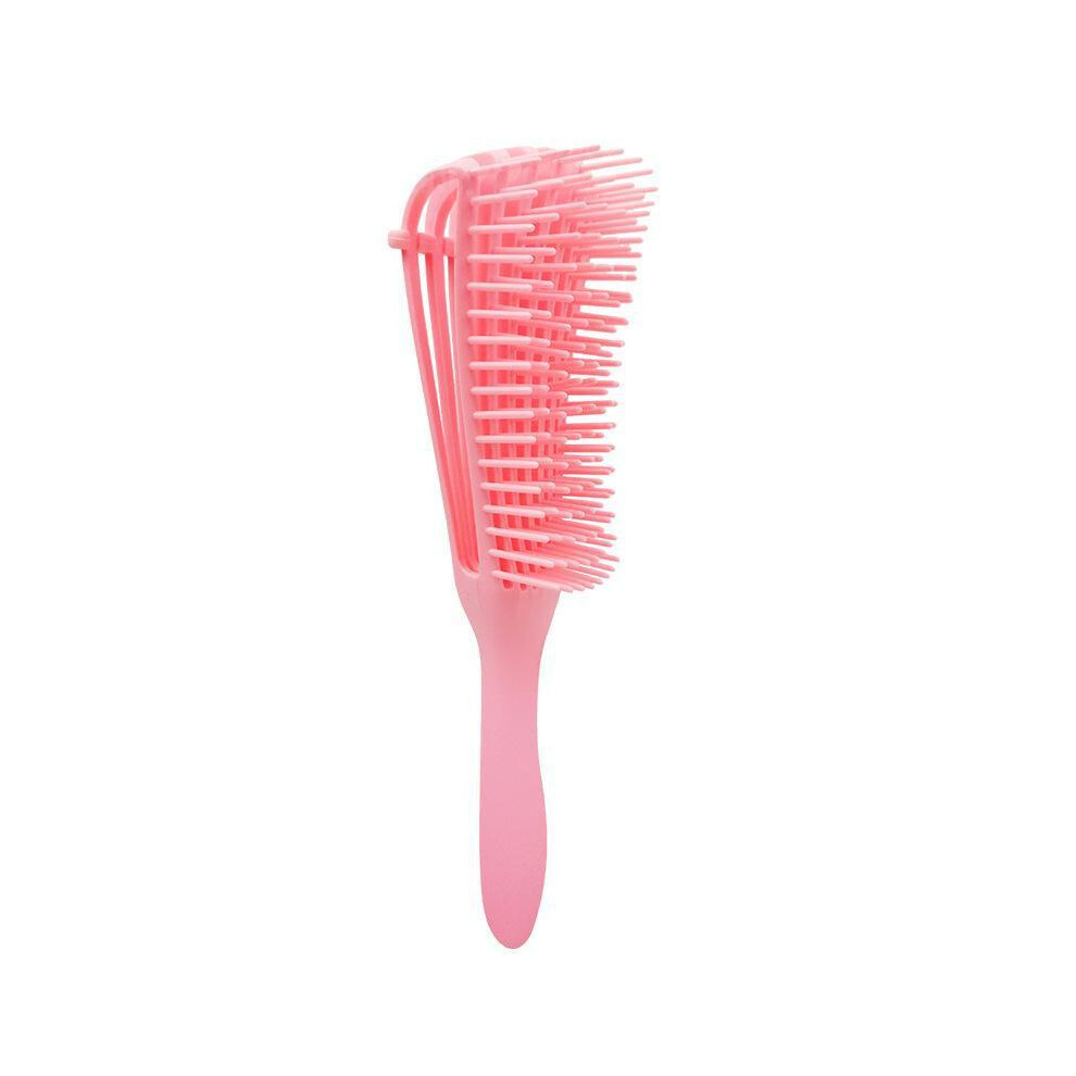 (Rose) 1 brosse à cheveux détachable pour massage du cuir chevelu, peigne pour cheveux bouclés, brosse