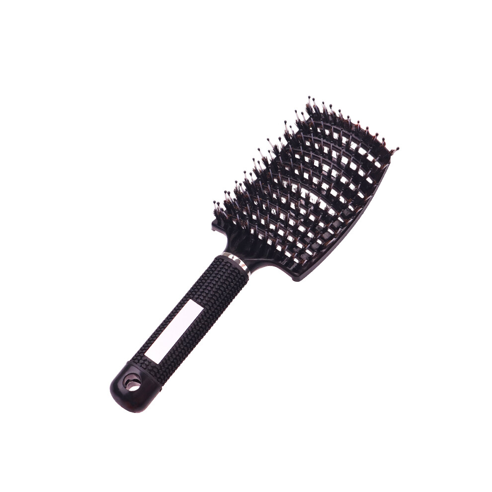 (Type A black) Hair brush Scalp massage comb Curling Comb Air cushion Plastic comb Bristles Air cushion