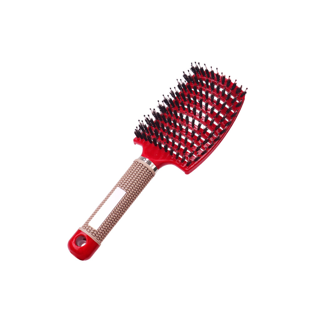 (Type A red) Hair brush Scalp massage comb Curling Comb Air cushion Plastic comb Bristles Air cushion