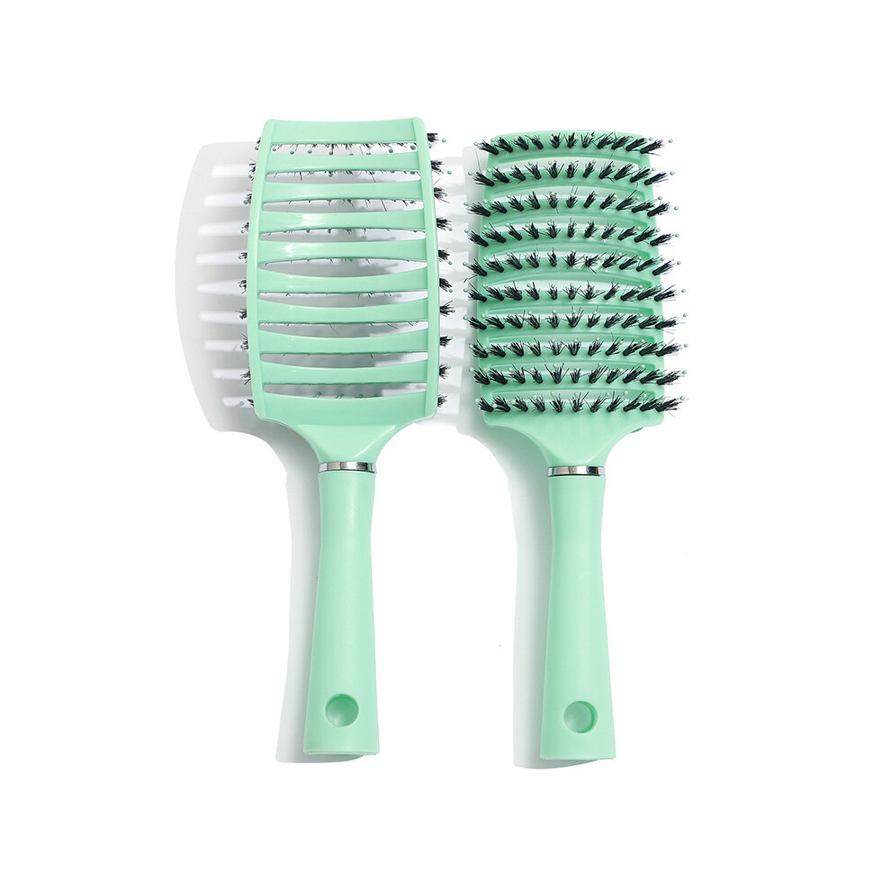 Green (Type C ) Hairbrush Scalp Massage Comb Curling Comb Air Cushion Plastic Comb Bristles Air Cushion