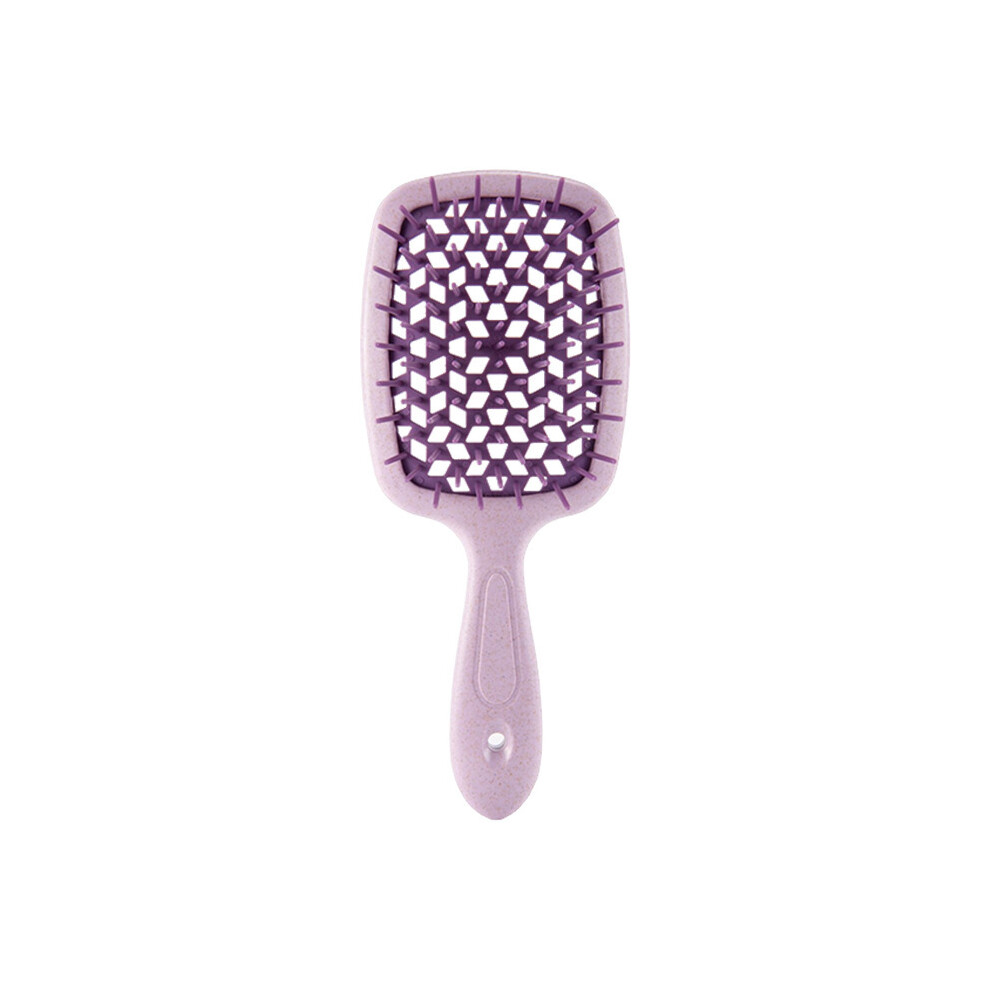 Unisex Purple (Purple)Wide Teeth Air Cushion Combs Women's Scalp Massage Comb Hairbrush Hollowing Hairdressing Tool