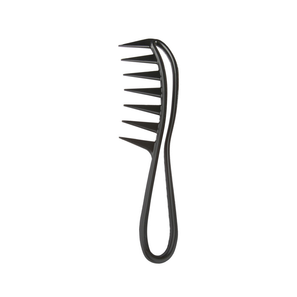 Black (Black)Free Shipping Wide Tooth Shark Plastic Comb Curly Hair Salon Hair Salon Massage For Hair Styling