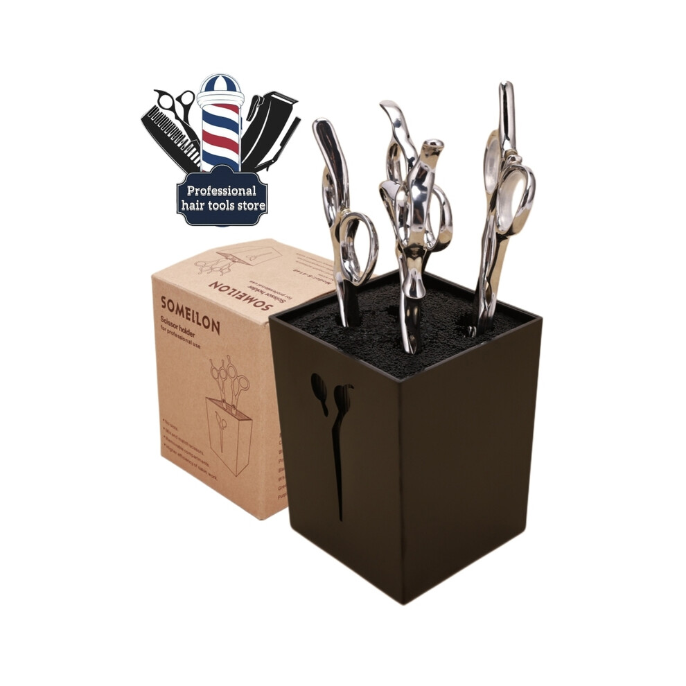 (Green)Hair Clips Storage Box Salon Tool Hair Salon Scissors Holder Stand Scissors Comb Colorful