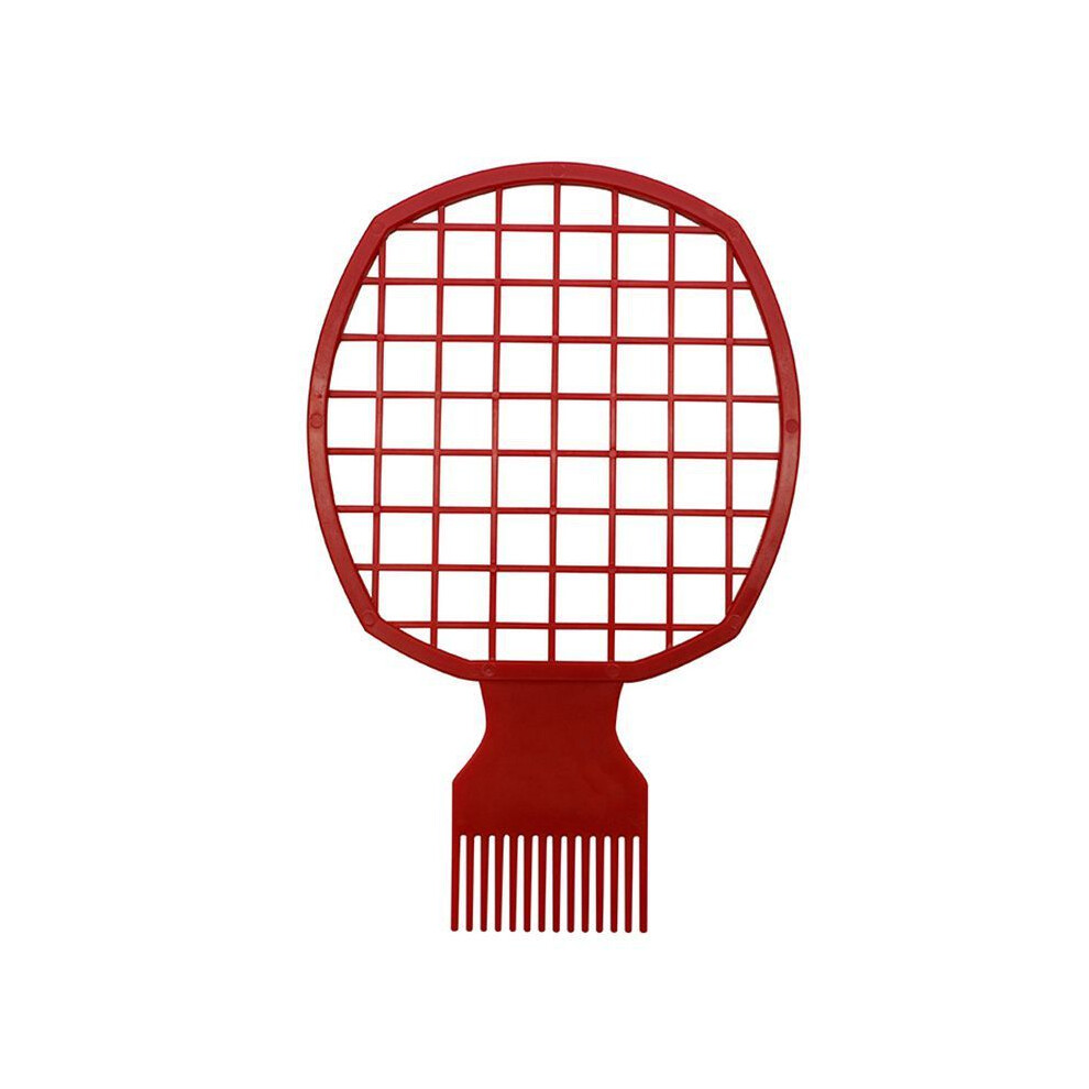 Unisex Red (Red) Fashion Men's Double-Ended Twist Comb Professional Curly Hair Dirty Braid Comb Perm