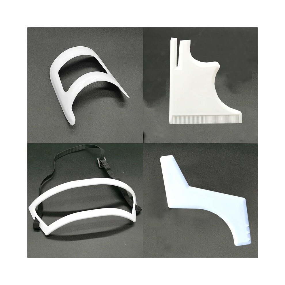 (4 pcs white) Haircut set Beard Hair Goat shirt neck Shaving model Hairline Beard