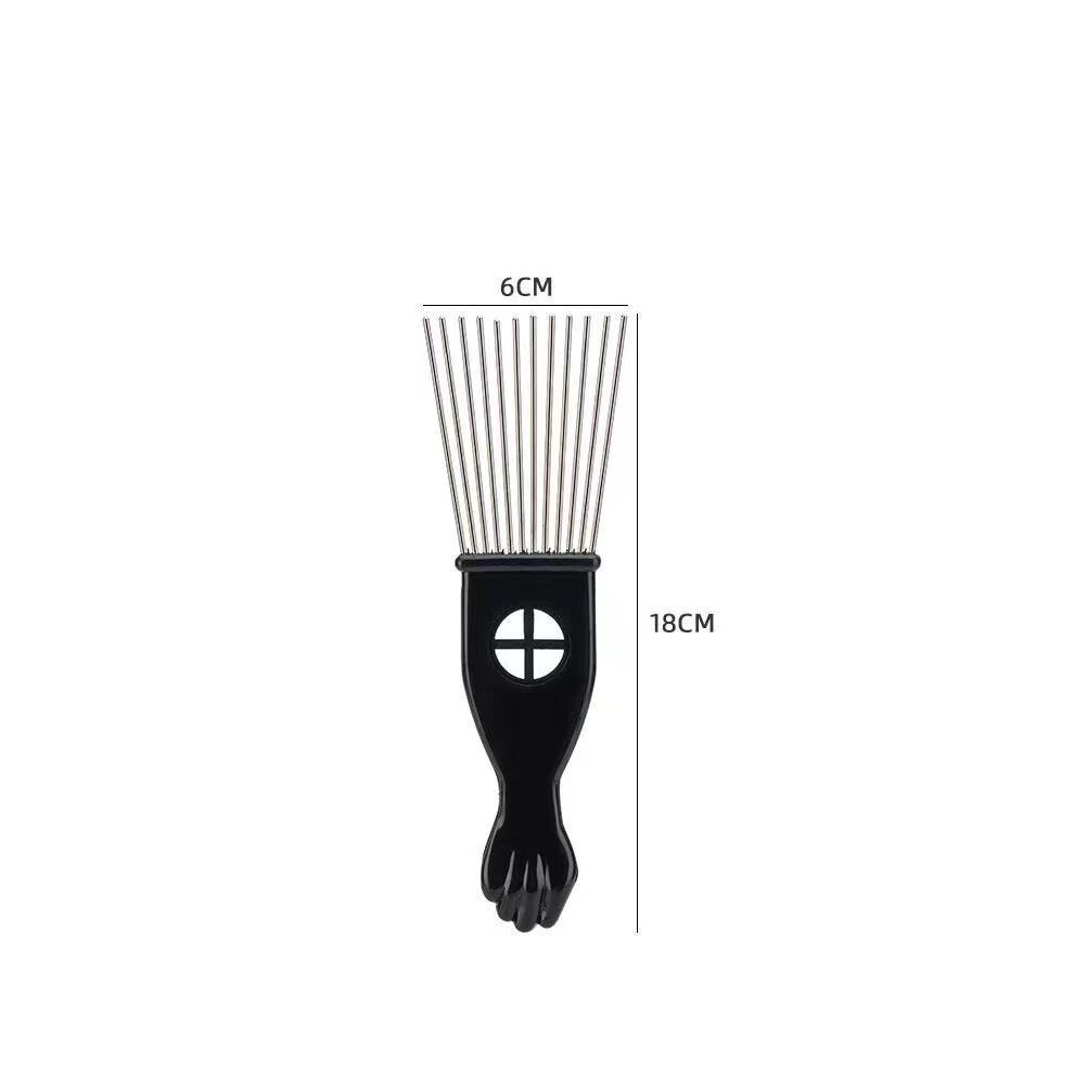 (C819) Peigne à poing africain, brosse de barbier, peigne à permanente noir, peigne à cheveux coiffant,