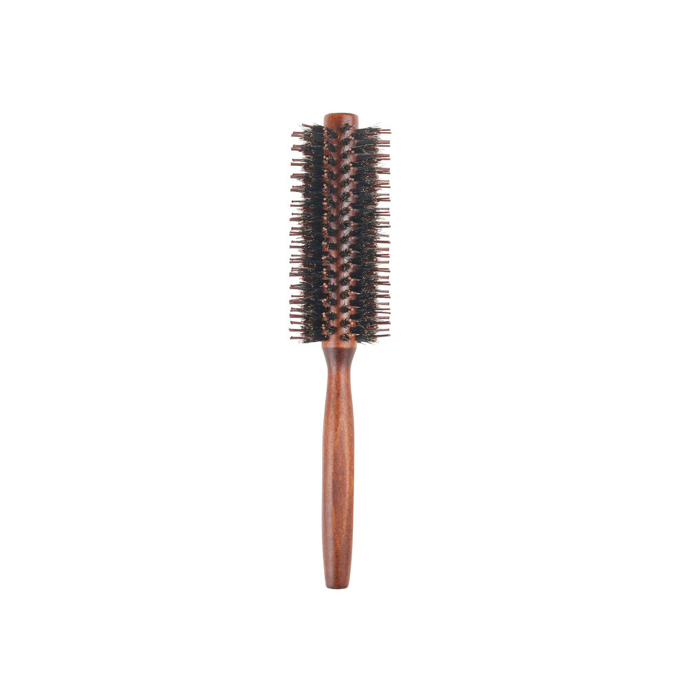 (12 Rows Comb) 3 Types Straight Twill Hair Comb Natural Boar Bristles Rotating Brush Round Barrel