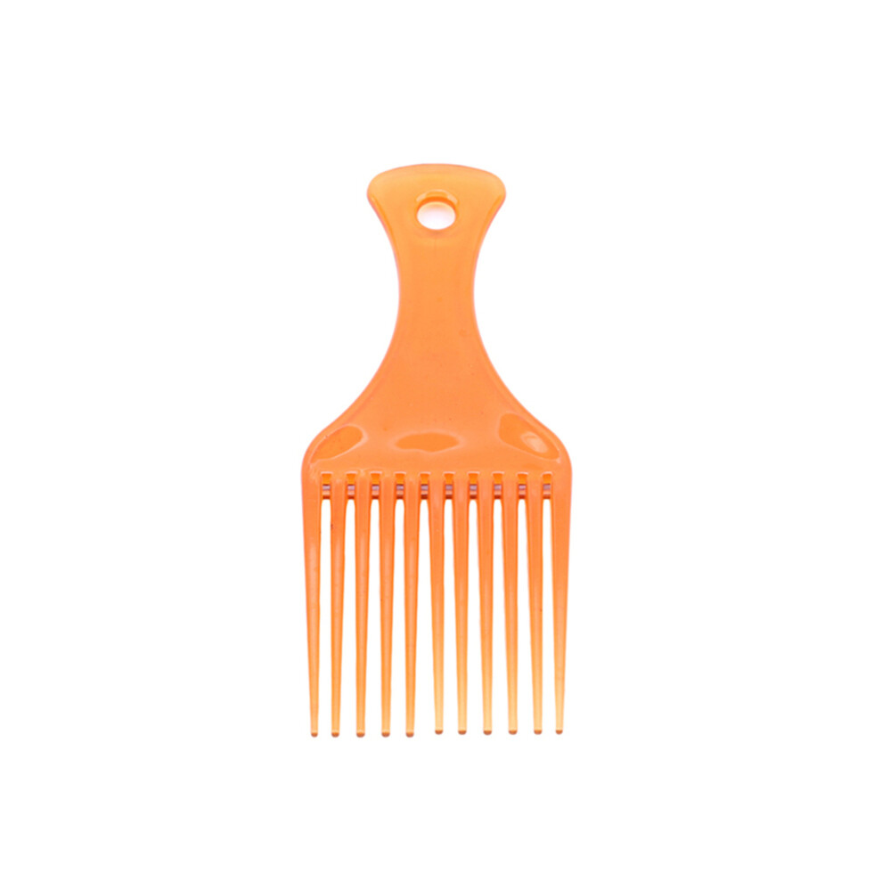 (Brown) 1 Piece Wide Toothbrush Comb Fork Hairbrush Hair Clipper Comb Plastic Comb for Curly Afro Hair