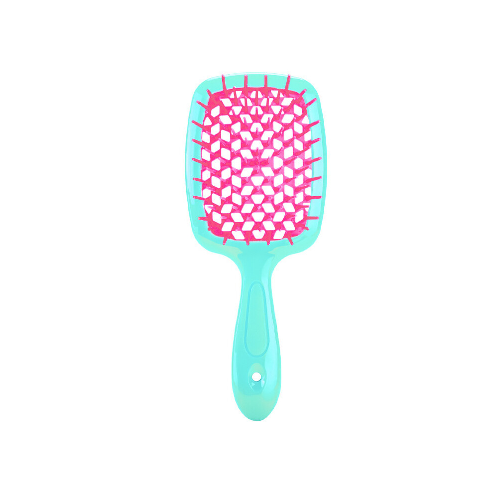 (Rose Red Blue) Shaggy Hair Comb Detachable Hair Brushes Massage Combs Hollow Wet Curls