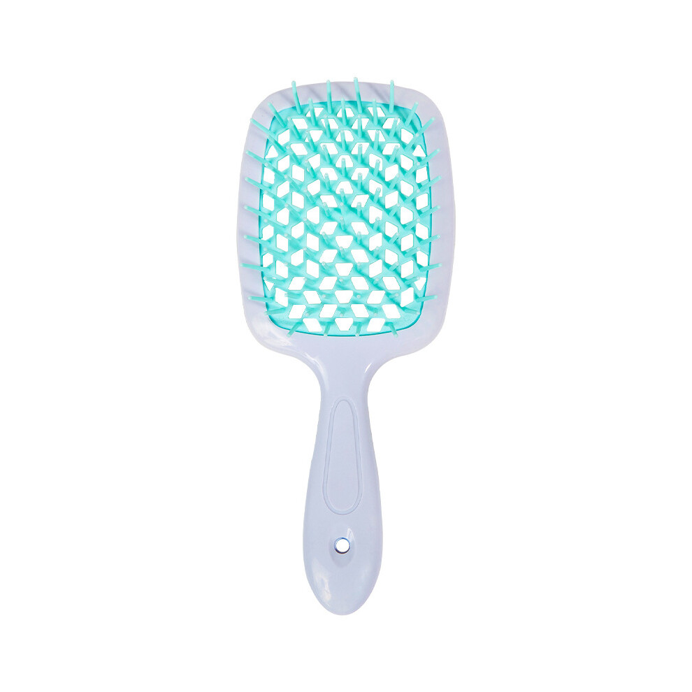 (Light Green White) Shaggy Hair Comb Detachable Hair Brushes Massage Combs Hollow Wet Curls