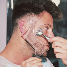 Kit per modellare la barba (bianco) Strumento per modellare la barba per uomo Modello per modellare