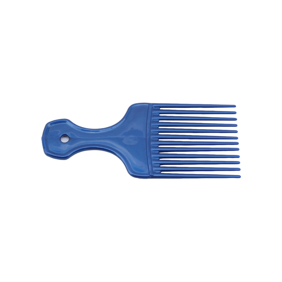 (Blue) 1 Piece Wide Toothbrush Comb Fork Hairbrush Hair Clipper Comb Plastic Comb for Curly Afro Hair