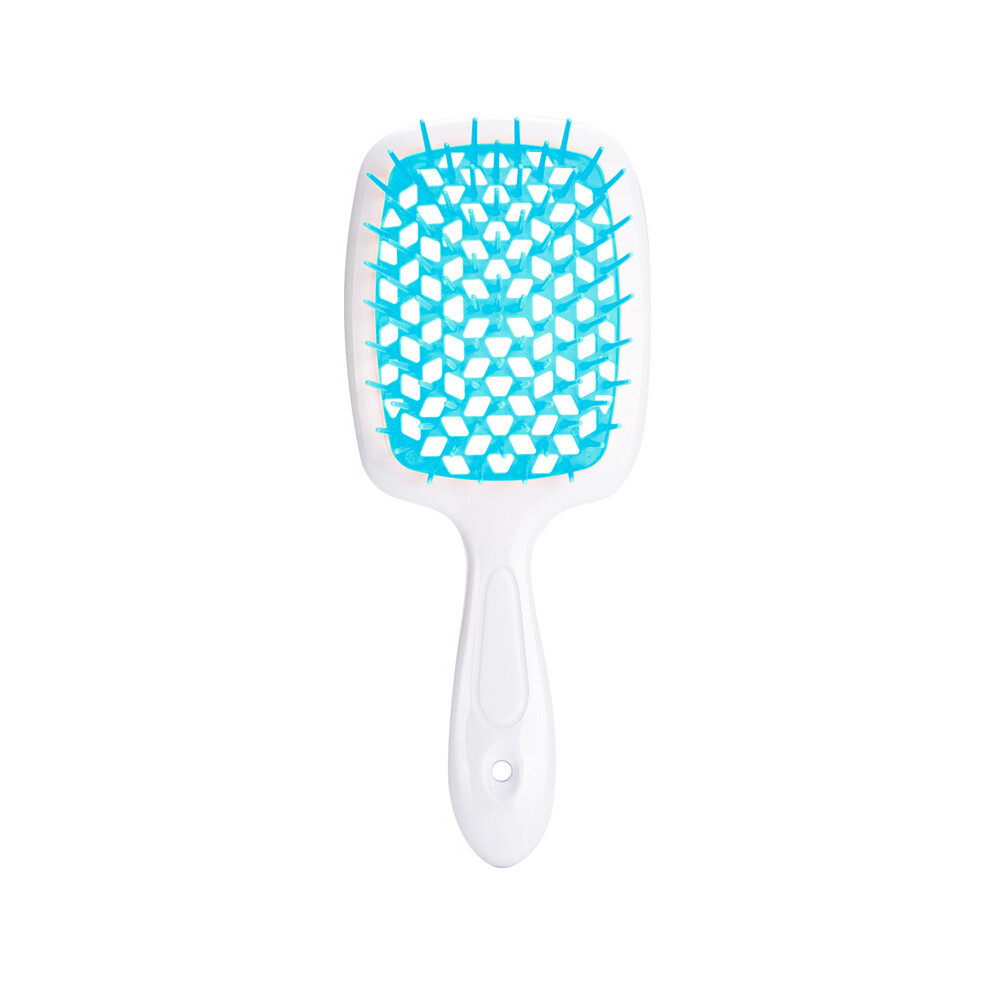 Blue/White ( White)Shaggy Hair Comb Detachable Hair Brushes Massage Combs Hollow Wet Curly Hair Brushes