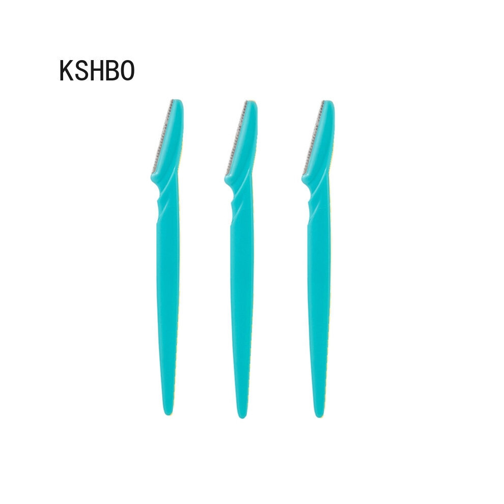 (3 pcs light blue)3/5 pcs pcs Eyebrow trimmer makeup tools Safe eye eyebrow razor