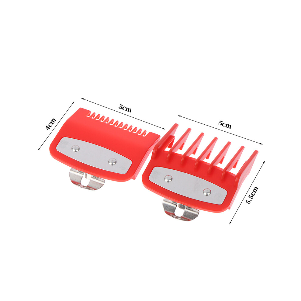 Red (2Pcs ) 2Pcs/Lot Hair Clipper Guide Comb Cutting Boundary Combs Standard Guards Fasten Parts Electric
