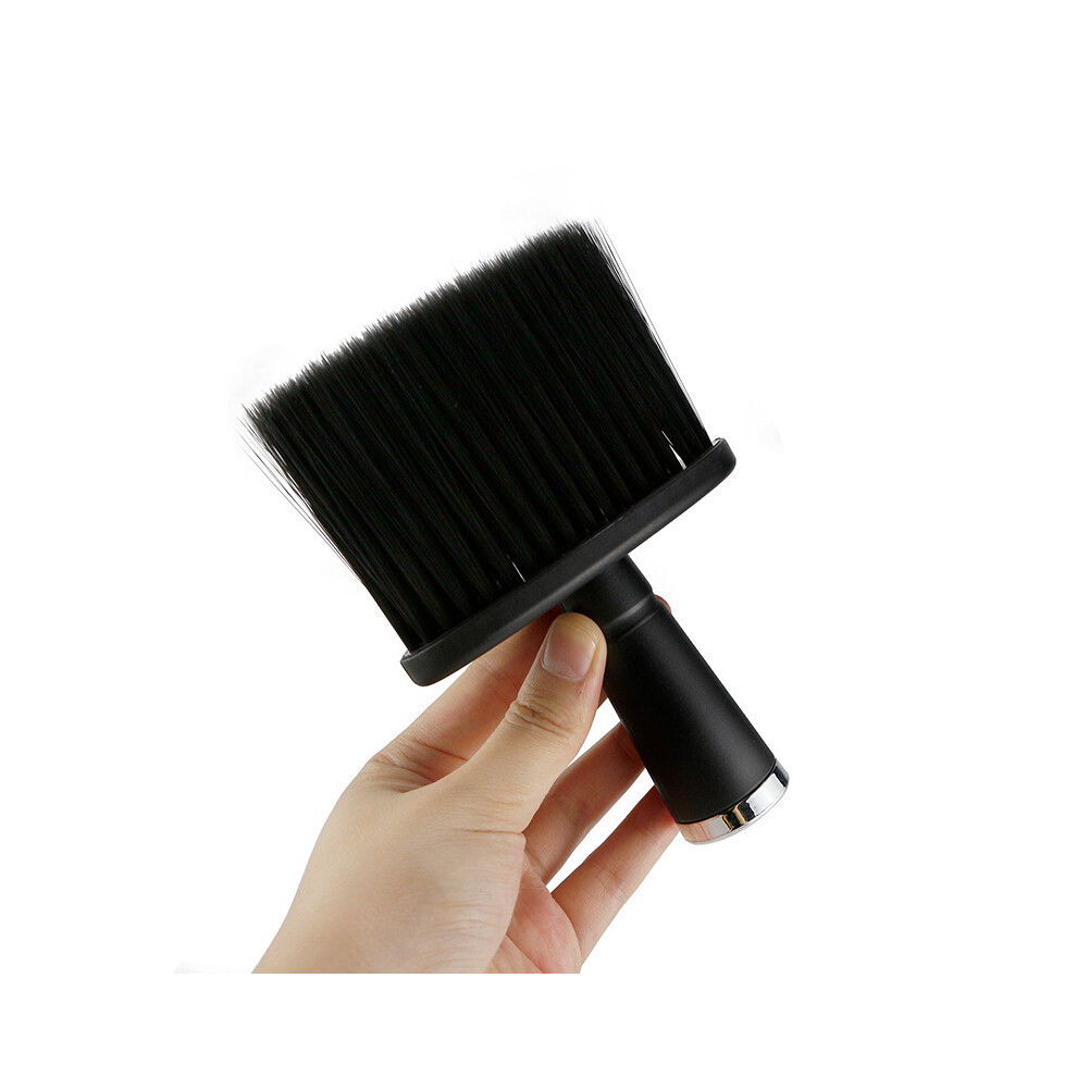Black/Silver ( Silver) Remove Soft Brush Haircut Neck Face Duster Clean Barbers Brushes Salon