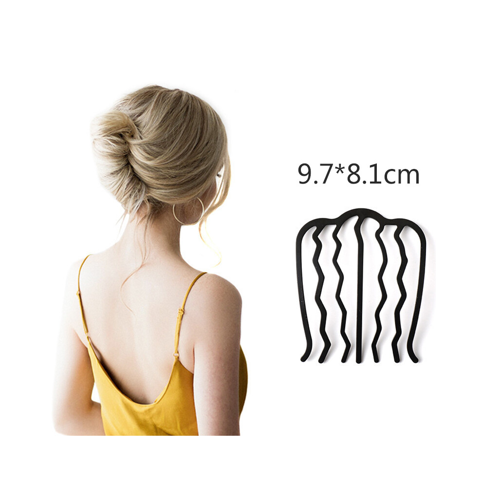(QB182 1pc)Metal Hairpins Women's U-shaped Hair Clips Hairpins Hair Bun Maker Headwear