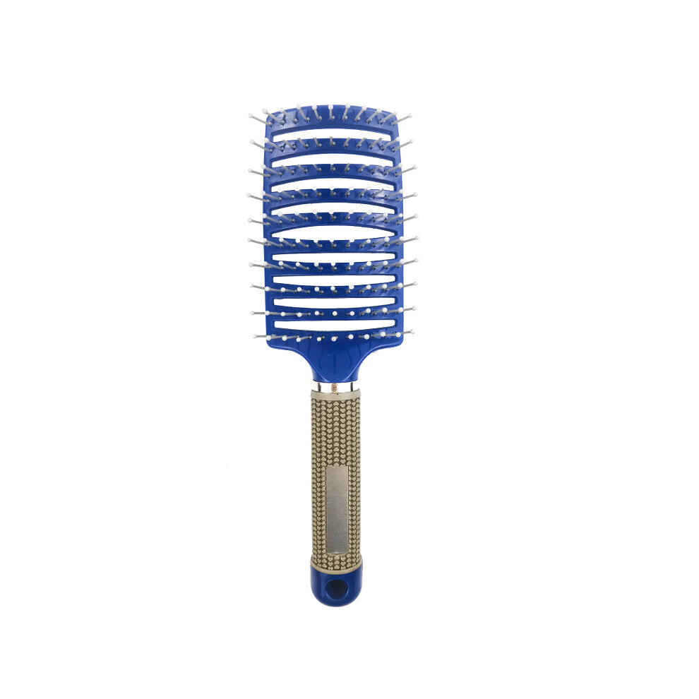 Blue (Blue)Professional Ribs Comb Hairdressing Comb Curls Hair Ribs Comb Massage Hair Brush Scalp
