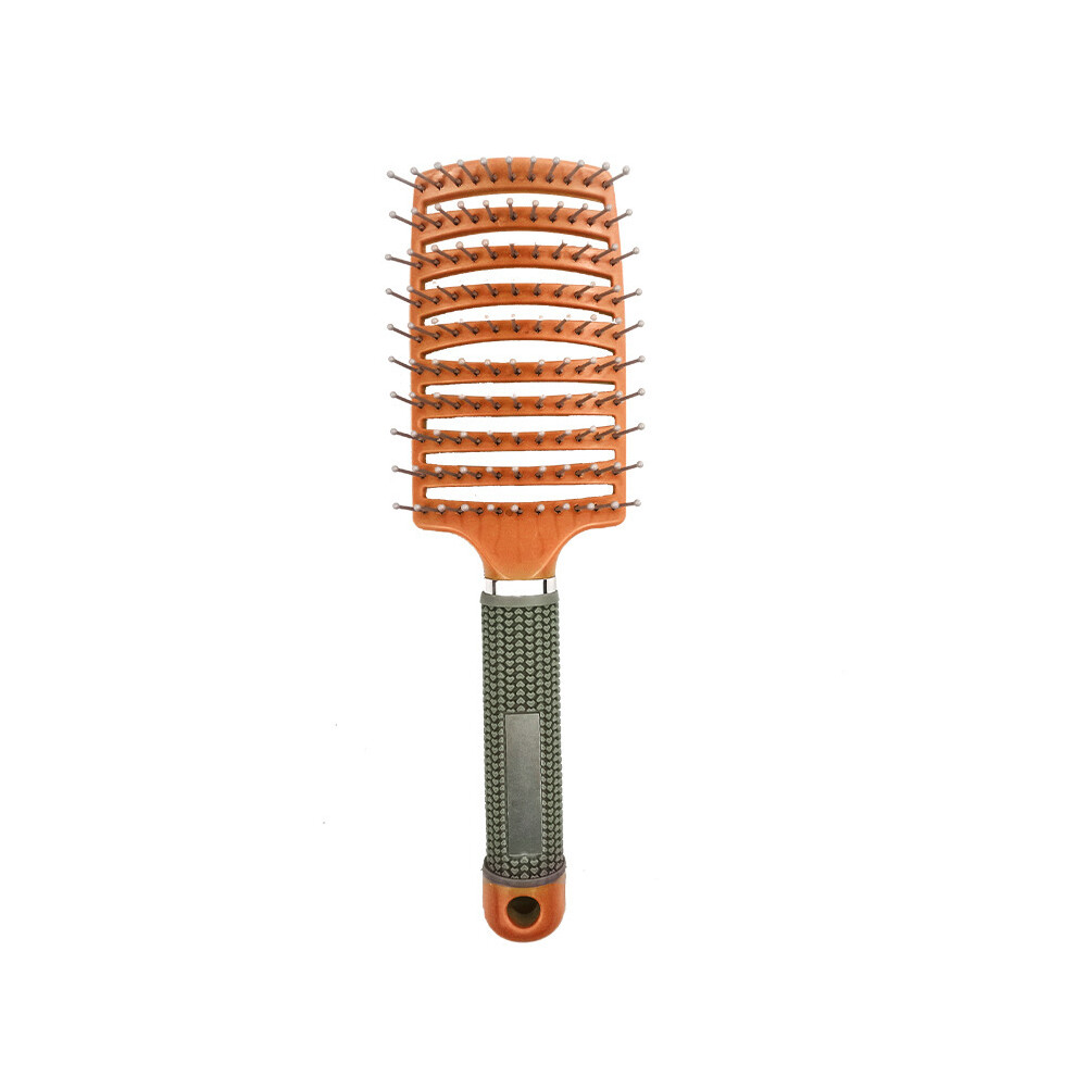 (Orange) Peigne à côtes professionnel Peigne de coiffure Boucles Peigne à côtes pour cheveux Brosse