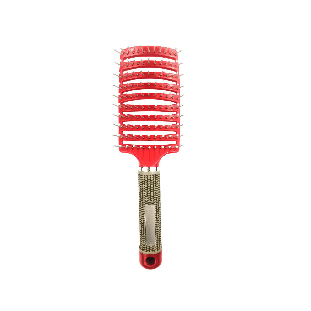 Unisex Red (Red)Professional Ribs Comb Hairdressing Comb Curls Hair Ribs Comb Massage Hair Brush Scalp