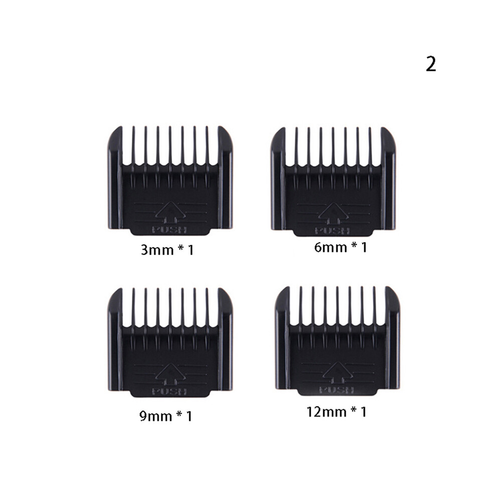 (2)4pcs/set Cutting Guide Comb Hairdressing Tool Set Professional Limit Comb Hair Clipper Shaver