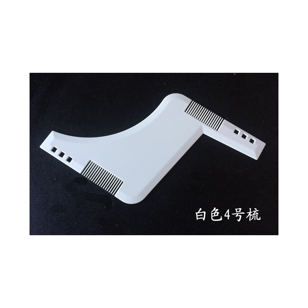 White (White) Men's Beard Comb Hair Care Beard Grooming Transparent Appearance Mustache Shaping Comb Shaping