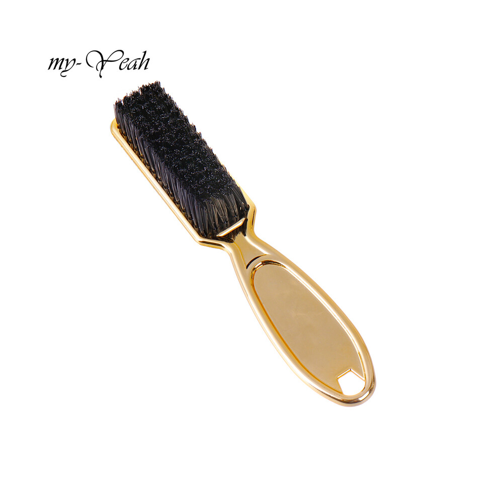 Gold ( Handle) Plastic Handle Hair Salon Soft Hair Cleaning Brush Barber Neck Duster Broken