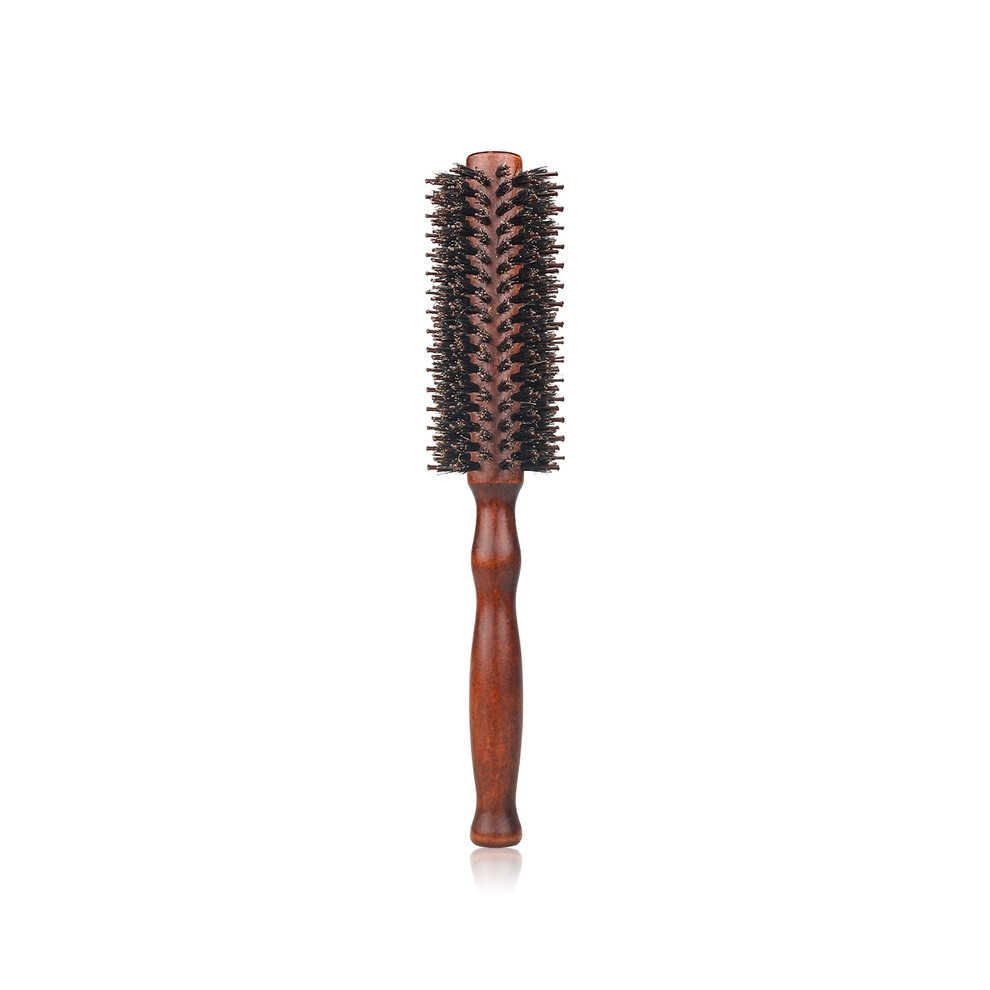 (HLB-ZWMGS-14mm)3 Sizes Antistatic Boar Bristle Hair Round Brush Hairdresser Styling Tools