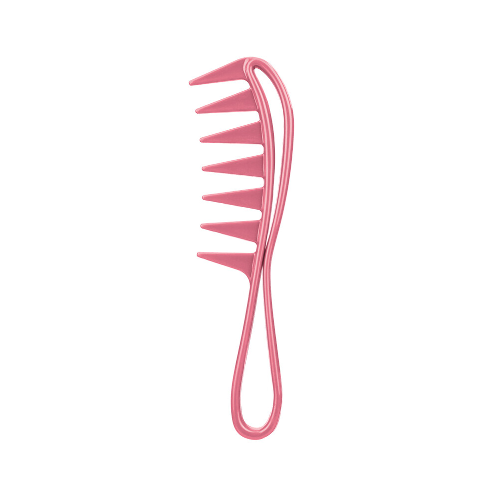 (Rose Red)Professional Double Sided Tooth Combs Fishbone Shape Hair Brush Barber Hair