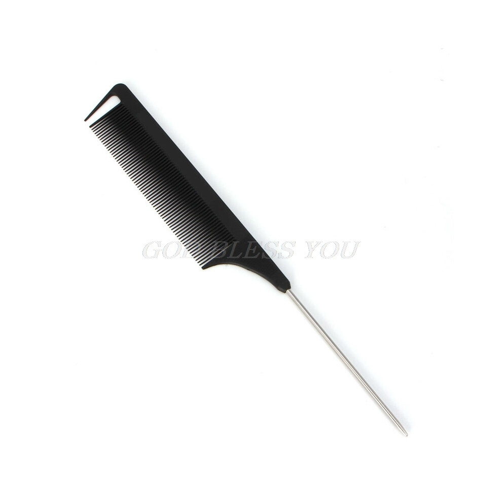 Black (57)Pro Fine-Tooth Metal Pin Hairstyle Hairstyle Rat Tail Comb Hot Drop Shipping