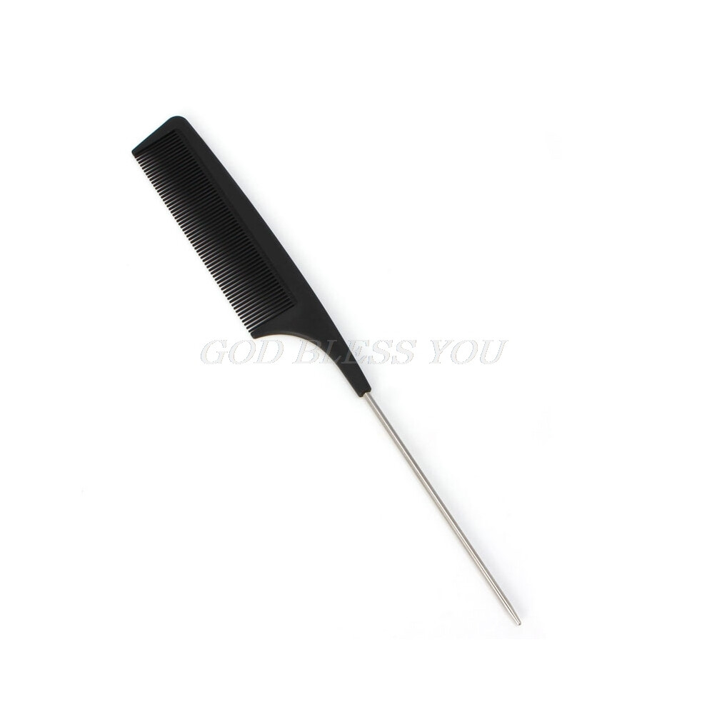 Unisex Black (56)Pro Fine-Toothed Metal Pin Hairstyle Hairstyle Rat Tail Comb Hot Drop Shipping