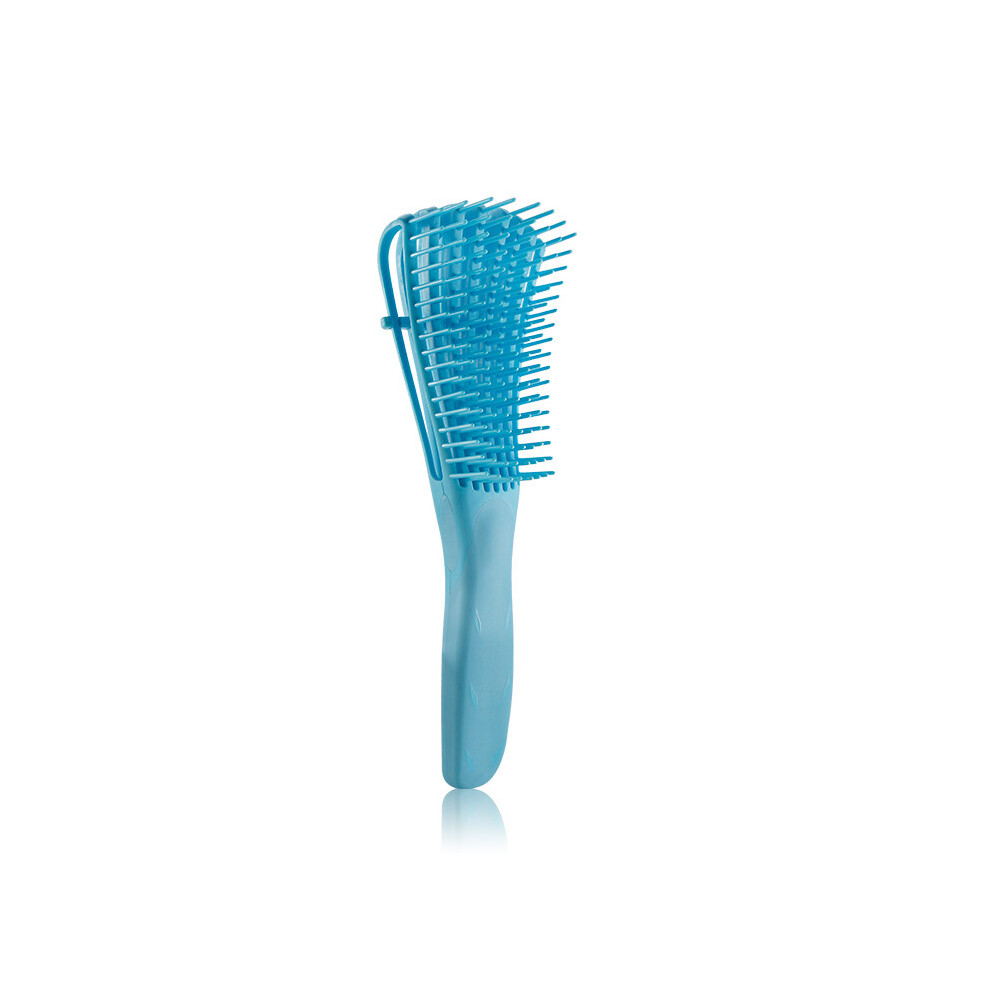 (Stely A Blue) Peigne à cheveux Peigne poulpe Brosse démêlante pour cheveux bouclés Massage domestique
