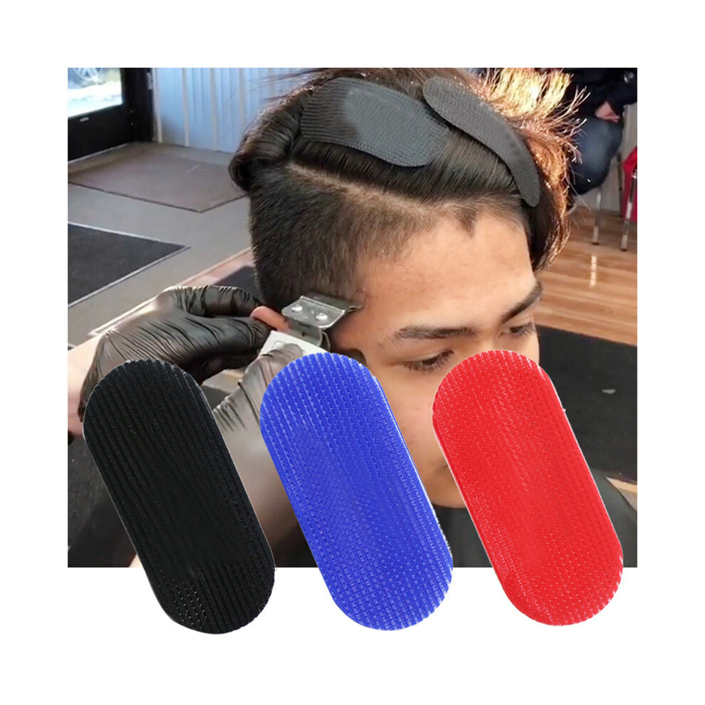 (red) 2pcs Magic Hair Sticker Clips Bang Fixed Saulless Tape Hair Salon Sticker Tools Barber Hair