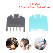 (2 pièces exposées) 2 pièces/lot Guide de tondeuse à cheveux Peigne de bordure de coupe Peignes de protection