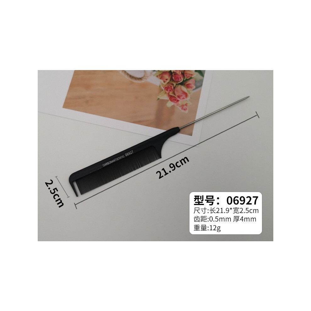 (6927)Professional Hair Tail Combs Stainless Steel Salon Cut Styling Comb Spiked Hair Care