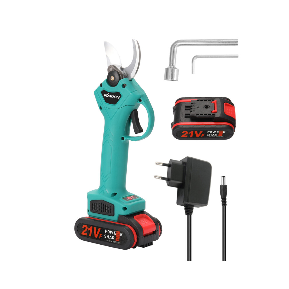 (Blue EU Plug)KKmoon 21V Cordless Electric Pruning Saw Pruning Cutter Powerful Fruit Tree Bonsai