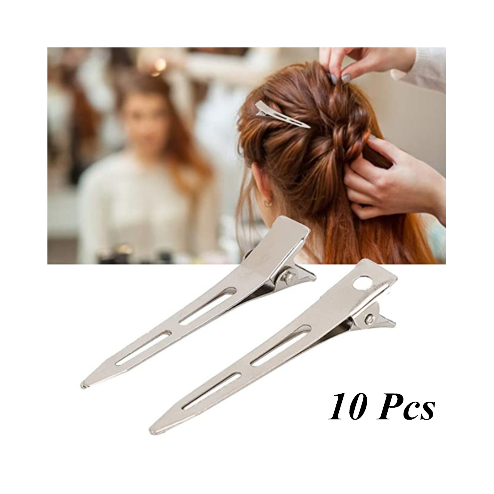 (10 pcs silver - 4.5 cm)10 pcs Professional Ladies Salon Fixed Hair No Bending Hair Pin Curl
