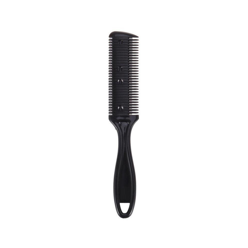 (Black 1pc) Razor Comb Clipper Double Cut Thinning Styler Side Scissors Tool Professional