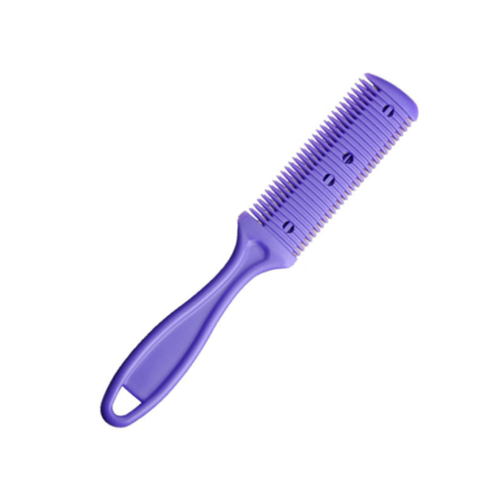 Purple (Purple) Hair Cutting Comb Barber Hair Brushes With Razor Blades Hair Clipper Cutting Thinning