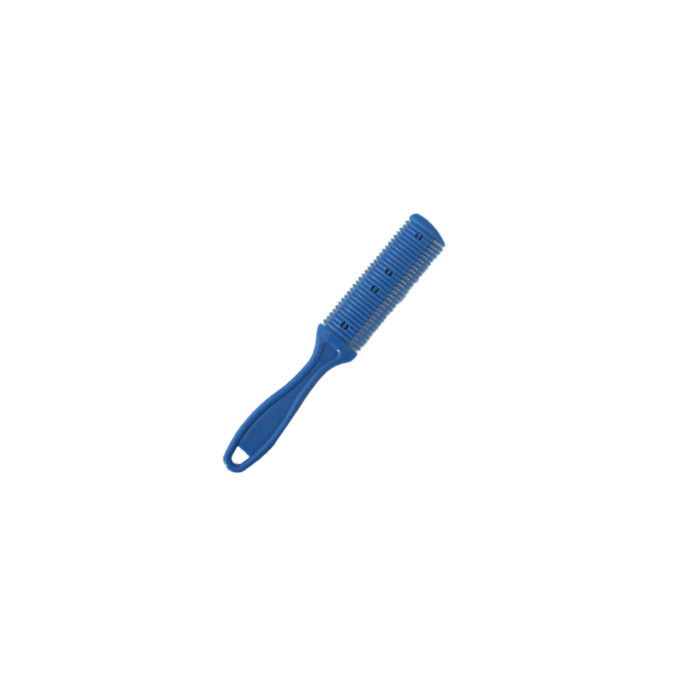 Unisex Blue (Blue) Hair Cutting Comb Barber Hair Brushes With Razor Blades Hair Clipper Cutting Thinning