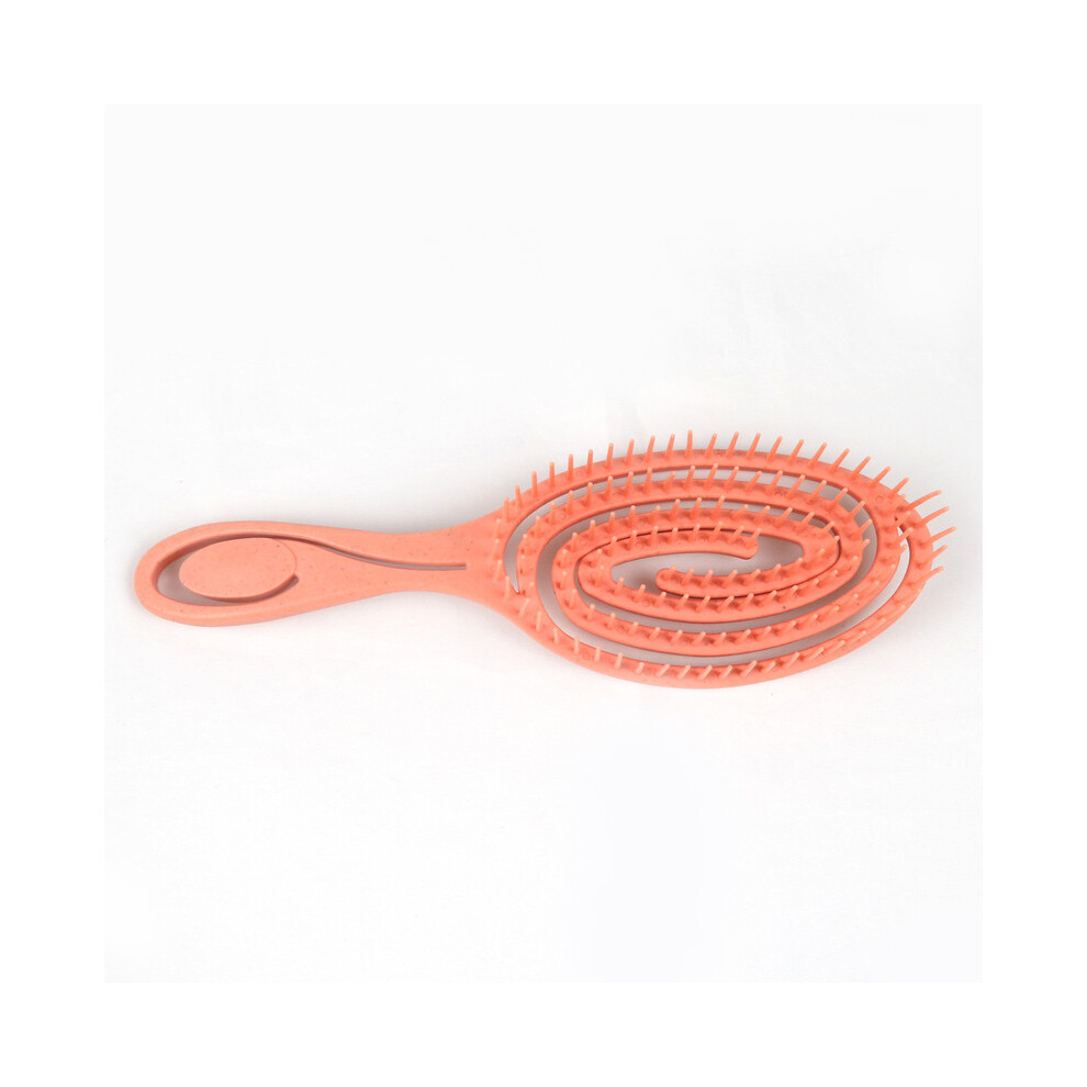 Orange (Orange) Elliptical Hollowed Scalp Massage Comb Hair Brush Wet, Curly Hair Brush For Hair Salons