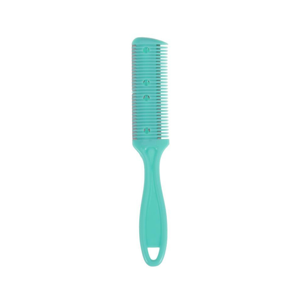 (Green 1pc) Razor Comb Clipper Double Cut Thinning Styler Side Scissors Tool Professional