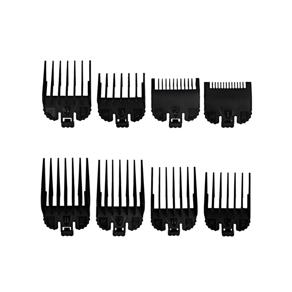 (BK)8pcs Hair Clipper Cutting Guide Comb Guards Limit Comb Tools Kit Cutting Head for WAHL 1.5/3/4.5/6/10/13/19/25mm