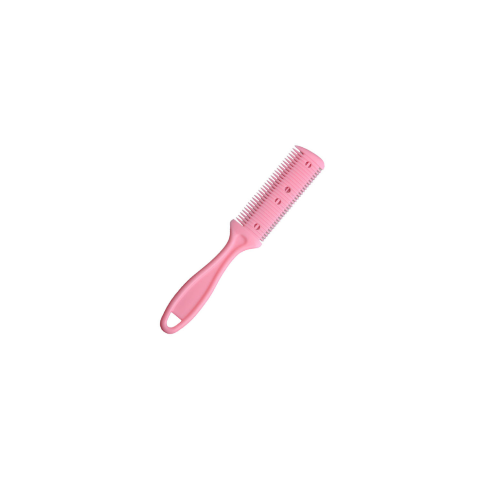 Pink (Pink)Multicolor Hair Cutting Comb Barber Styling Scissors Razor Magic Blade Combs